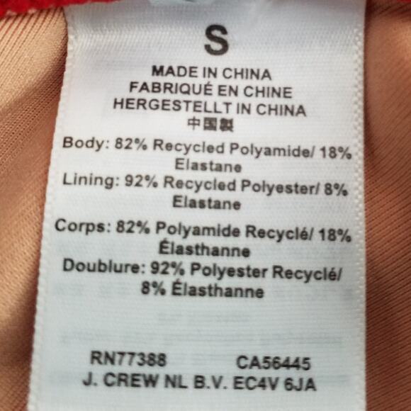 J Crew Womens Size S DD Halter Tie-back Bikini Top  Red Stretch One Piece BY633 - Picture 4 of 5